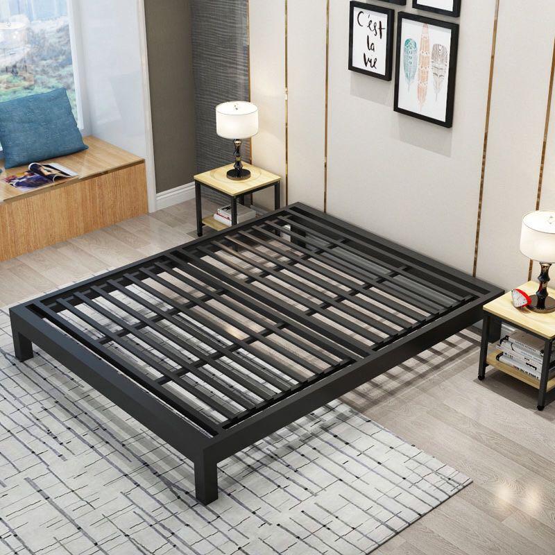 A&amp;0160 Iron-framed Single Bed/Double Bed with Wooden Bed Frame