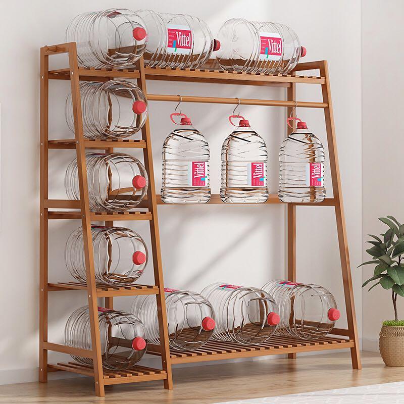 A&amp;0166 Bamboo Clothes Rack, Multifunctional Storage Rack, Bedroom Clothes Rack, Floor Rack, Hat Rack, Shoe Rack Combination