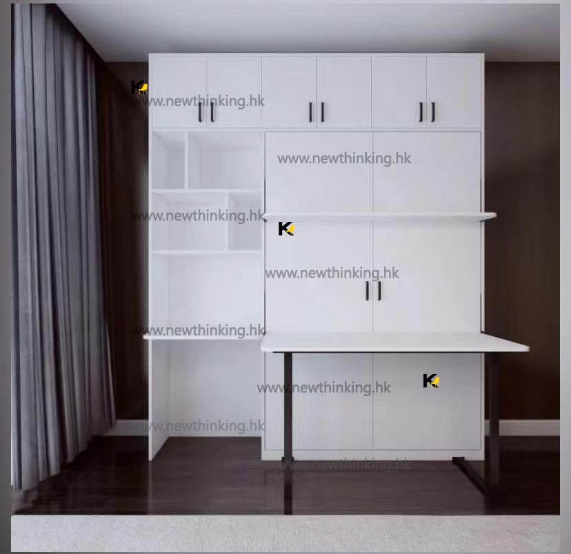 A&amp;1091 Concealed Folding Bed Single Bed Double Bed Bookshelf Combination Bed Multifunctional Panel Bed