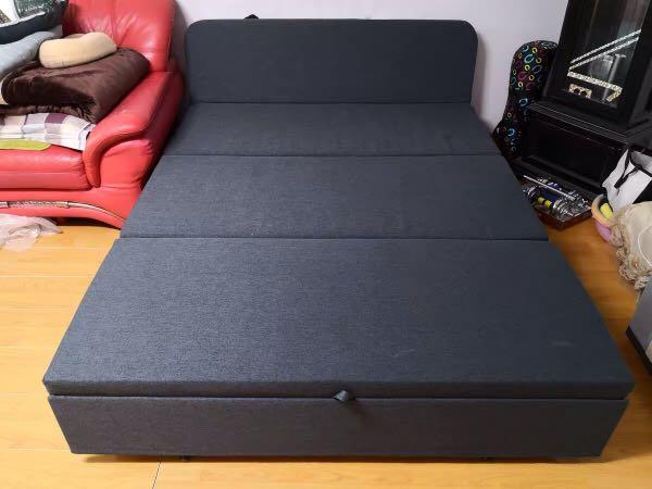 A&amp;01012 Multi-color practical sofa bed with fabric sofa, storage, and pull-out design.